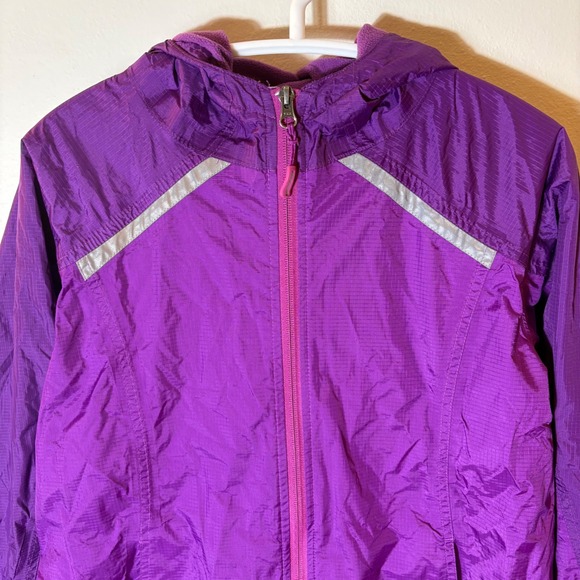 L.L. Bean Purple Hooded Lightweight Insulated Rain Jacket Size 14/16 - Picture 2 of 9